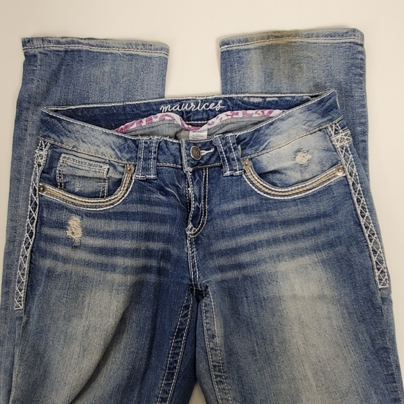 Maurices bootcut contrasting stitching jeans size 5 / 6 - Picture 9 of 15